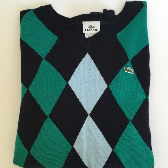 Lacoste Other - Men’s Lacoste Argyle V-Neck Sweater